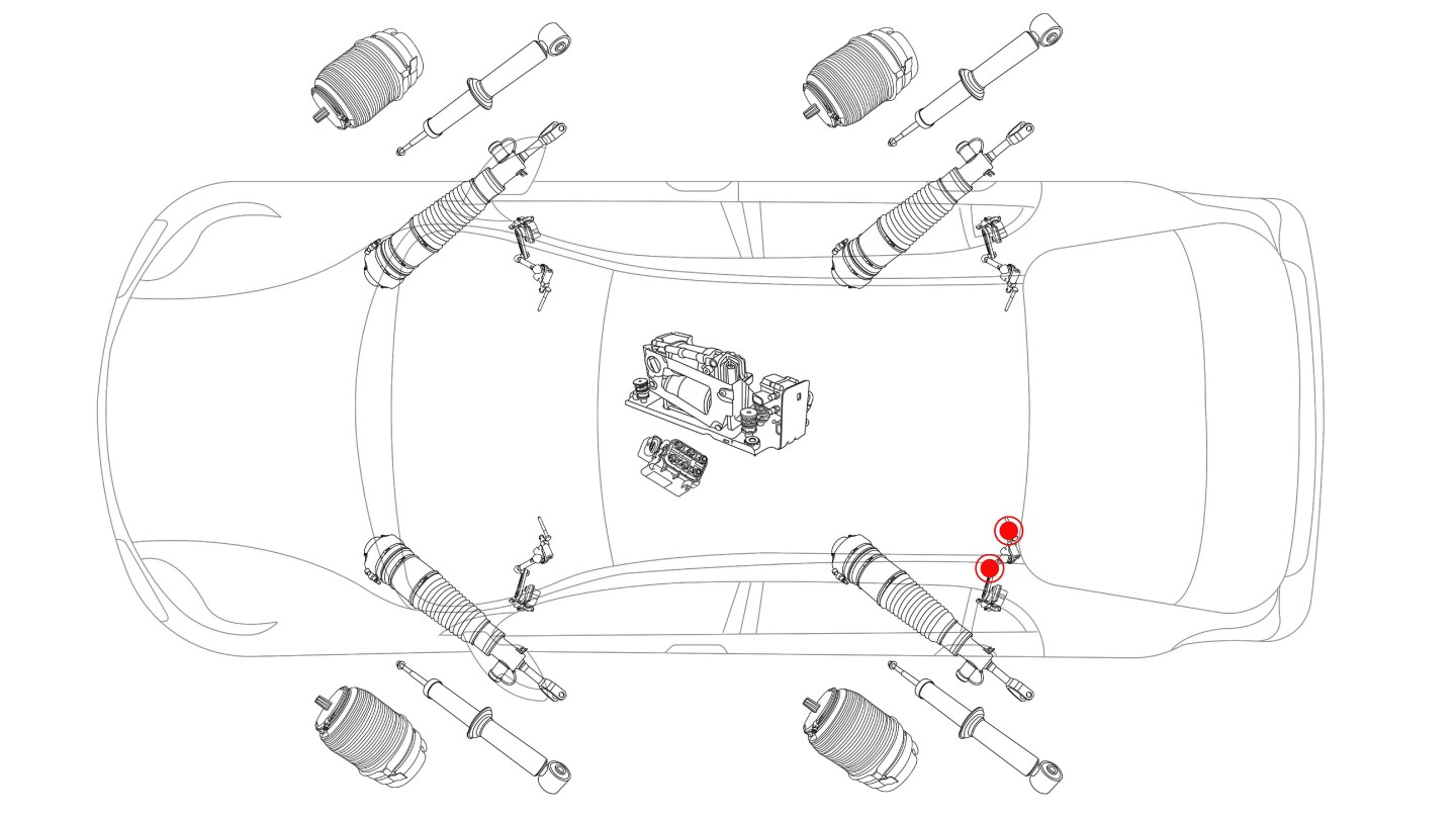 Audi S4 (8K) 2008-2015 Diagramm der Luftfederung