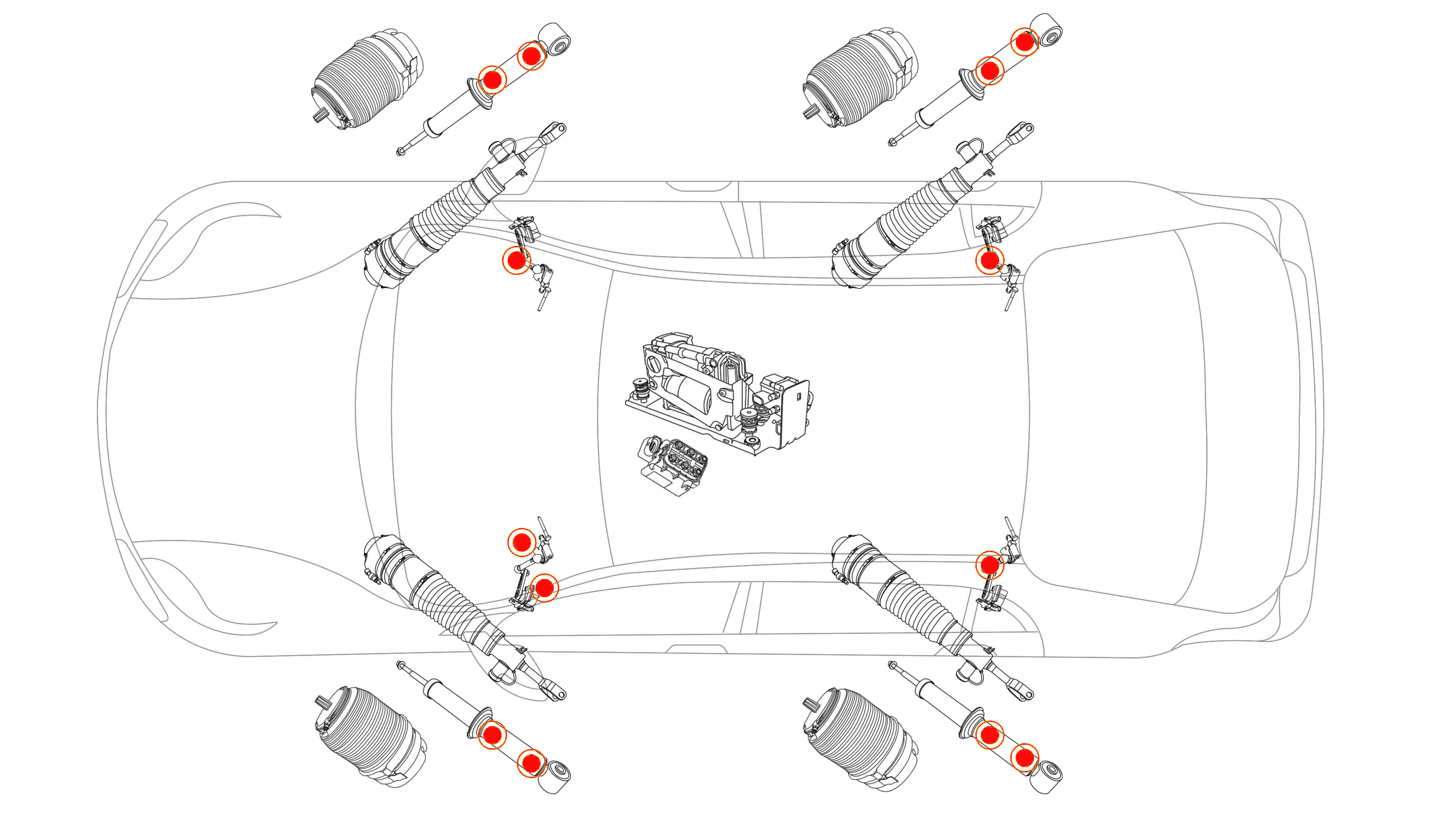 Audi Q5 8R 2008-2017 Diagramm der Luftfederung