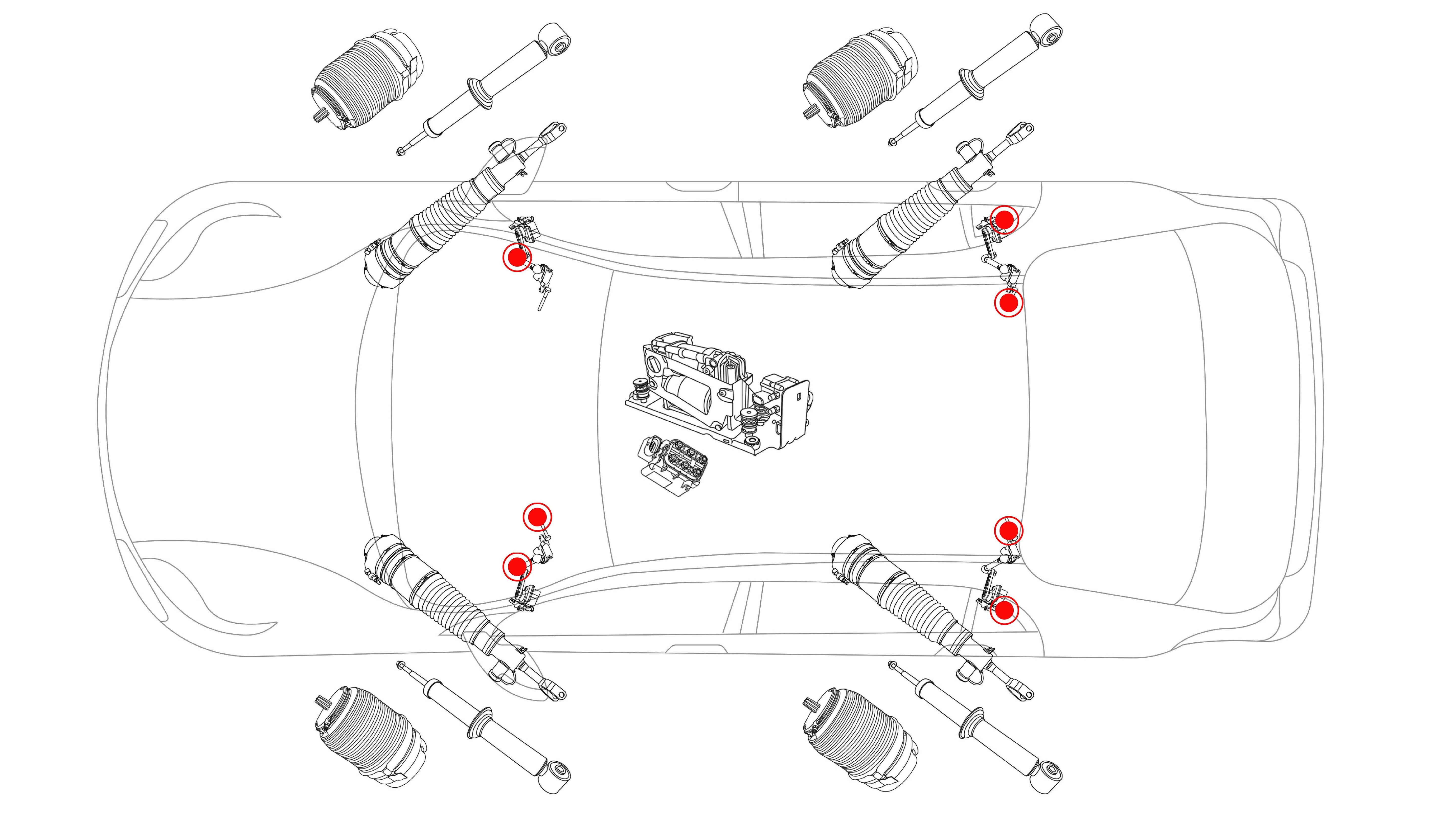 Audi S7 4G  2010-2018 Diagramm der Luftfederung
