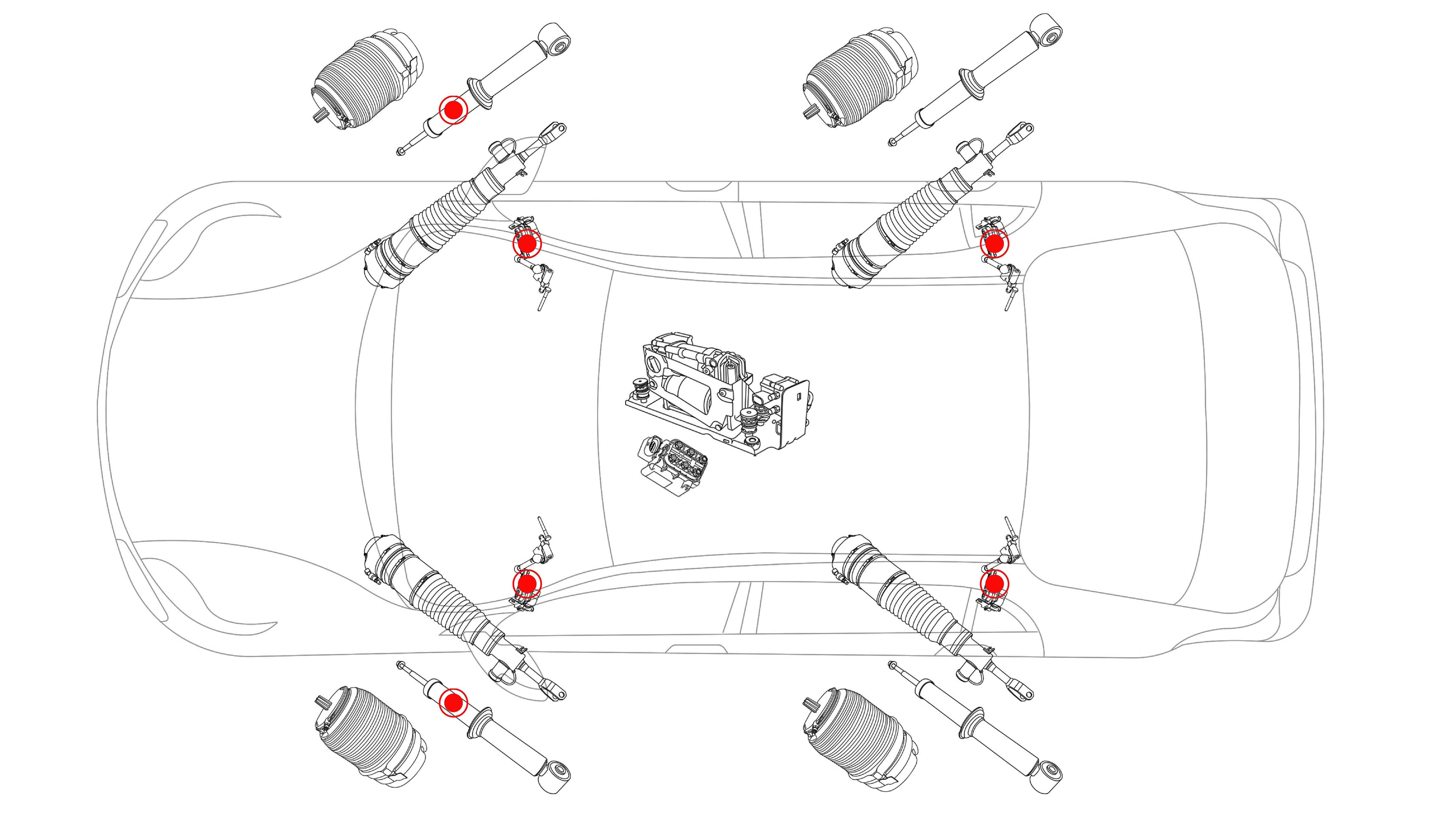 BMW X4 F26 2013-2018 Diagramm der Luftfederung