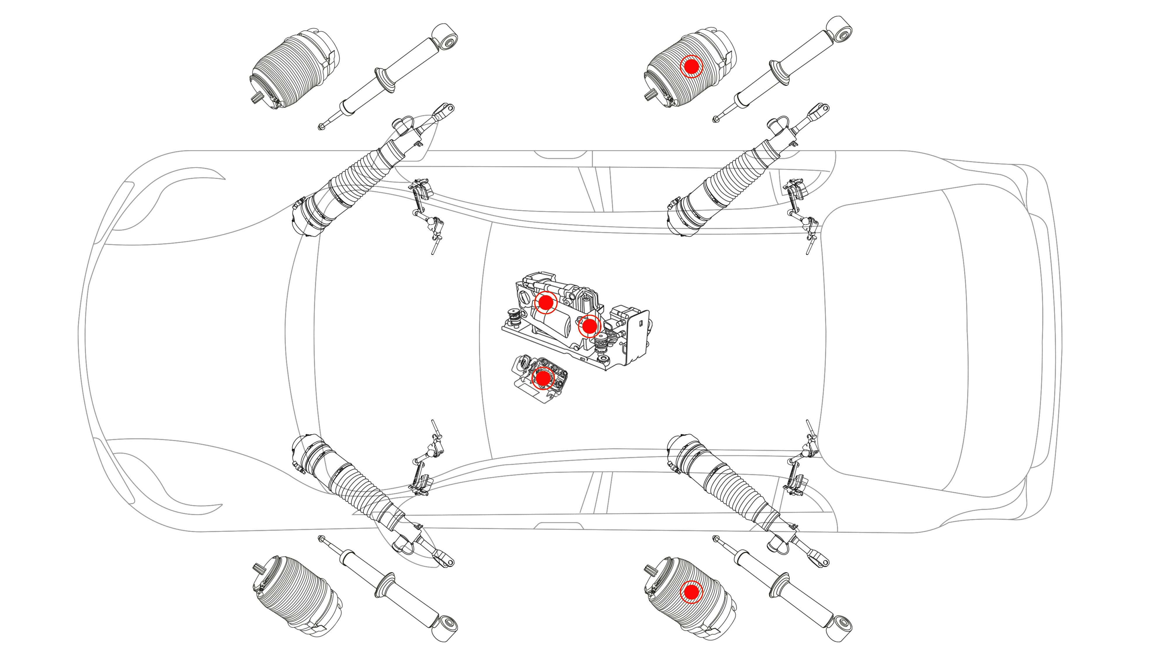 Mercedes-Benz Viano W639 2003-2014 Diagramm der Luftfederung
