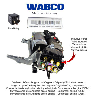 Sistema de suministro de aire + válvula OEM WABCO Cayenne (9PA)